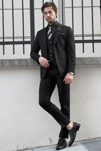 Load image into Gallery viewer, Simon Sim Fit Black Woolen Suit