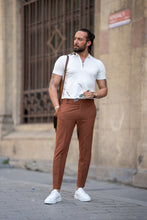 Load image into Gallery viewer, Oliver Slim Fit White Zippered Polo Tees