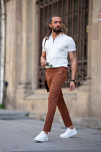 Load image into Gallery viewer, Oliver Slim Fit White Zippered Polo Tees