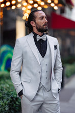 Load image into Gallery viewer, Eden Slim Fit Special Grey Linen Suit