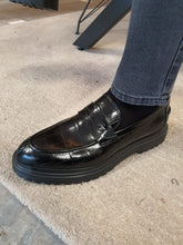 Load image into Gallery viewer, Ed Sardinelli Croco Eva Black Leather Shoes
