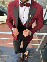 Load image into Gallery viewer, Abboud Claret Red Slim Fit Tuxedo