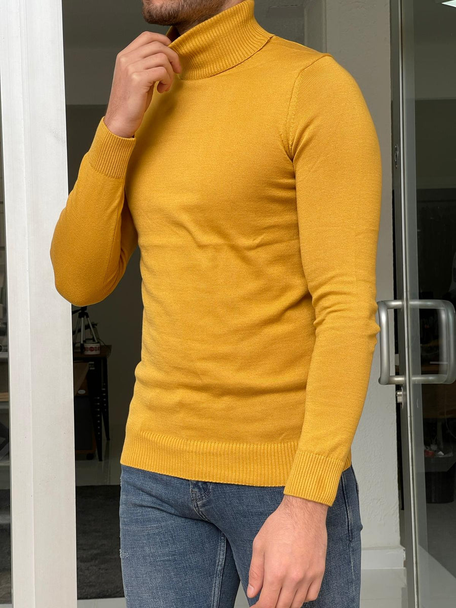 James Slim Fit Yellow Turtleneck MCR TAILOR