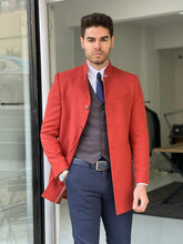 Load image into Gallery viewer, Chad Slim fit Judge Collared Woolen Tile Coat