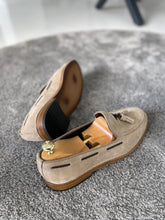 Load image into Gallery viewer, Reese Special Edition Beige Tasseled Suede Leather Shoes