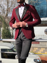Load image into Gallery viewer, Abboud Claret Red Slim Fit Tuxedo