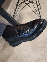 Load image into Gallery viewer, Ed Sardinelli Croco Eva Black Leather Shoes