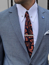 Load image into Gallery viewer, Louis Slim Fit High Quality Blue & Gray Blazer