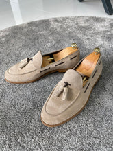 Load image into Gallery viewer, Reese Special Edition Beige Tasseled Suede Leather Shoes