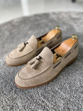Load image into Gallery viewer, Reese Special Edition Beige Tasseled Suede Leather Shoes