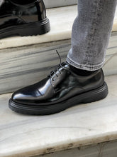 Load image into Gallery viewer, James Eva Sole Laced Up Black Leather Shoes