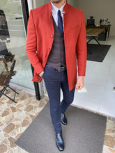 Load image into Gallery viewer, Chad Slim fit Judge Collared Woolen Tile Coat