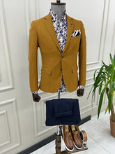Load image into Gallery viewer, Brad Slim Fit Mono Collar Camel Blazer Only
