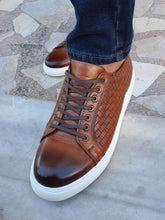 Load image into Gallery viewer, Jason Sardinelli Lace up Eva Sole Tan Sneakers