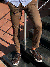 Load image into Gallery viewer, Marc Brown Slim Fit Cotton Pants
