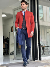 Load image into Gallery viewer, Chad Slim fit Judge Collared Woolen Tile Coat