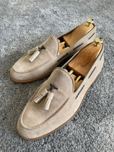 Load image into Gallery viewer, Reese Special Edition Beige Tasseled Suede Leather Shoes