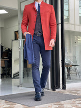 Load image into Gallery viewer, Chad Slim fit Judge Collared Woolen Tile Coat