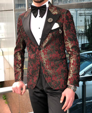 Load image into Gallery viewer, Abboud Claret Red Tuxedo Suit