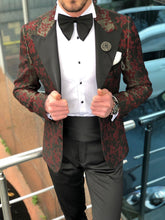 Load image into Gallery viewer, Abboud Claret Red Tuxedo Suit