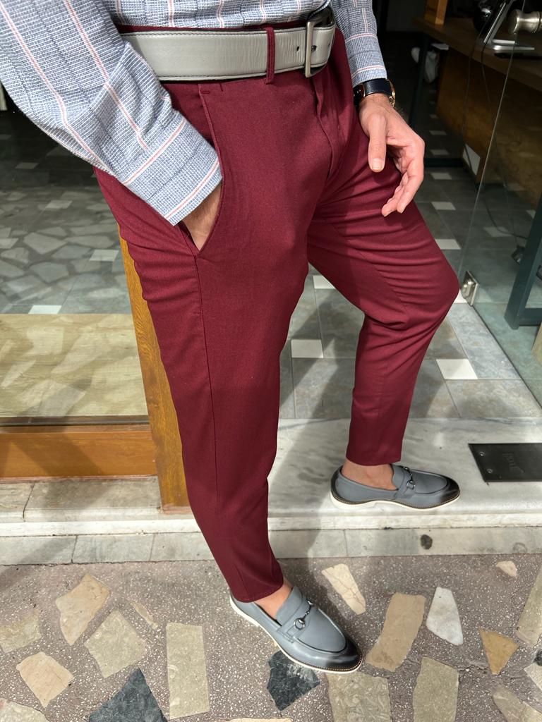 Foreman utålmodig Trives Morrison Slim Fit Red Pants – MCR TAILOR