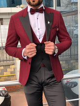 Load image into Gallery viewer, Abboud Claret Red Slim Fit Tuxedo