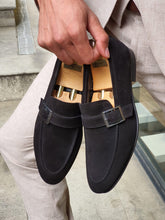 Load image into Gallery viewer, Royal Sardinelli Buckle Detailed Suede Leather Shoes