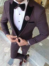 Load image into Gallery viewer, Ed Slim Fit Dovetail Claret Red Tuxedo
