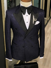 Load image into Gallery viewer, Shleton Navy Blue Slim Fit Tuxedo