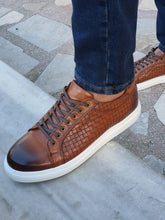 Load image into Gallery viewer, Jason Sardinelli Lace up Eva Sole Tan Sneakers