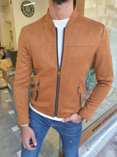 Load image into Gallery viewer, Blake Slim Fit Brown Suede Coats
