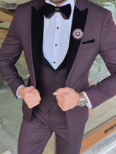 Load image into Gallery viewer, Ed Slim Fit Dovetail Claret Red Tuxedo