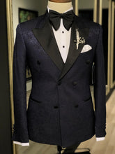 Load image into Gallery viewer, Shleton Navy Blue Slim Fit Tuxedo