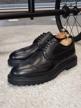 Load image into Gallery viewer, Logan Sardinelli Eva Sole Lace up Calfskin Black Shoes