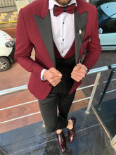 Load image into Gallery viewer, Abboud Claret Red Slim Fit Tuxedo