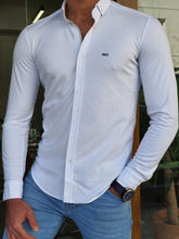 Load image into Gallery viewer, Jason Slim Fit Cotton White Button Shirt
