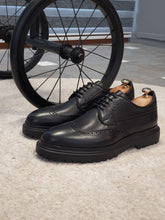 Load image into Gallery viewer, Logan Sardinelli Eva Sole Lace up Calfskin Black Shoes