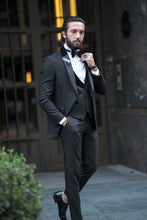 Load image into Gallery viewer, Jones Slim Fit Black Tuxedo