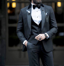 Load image into Gallery viewer, Jones Slim Fit Black Tuxedo