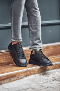 Oliver Special Designed Thick Sole Black Sneakers