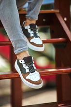 Load image into Gallery viewer, Stanley Green &amp; Camel Eva Sole Sneakers
