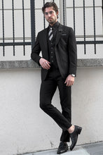 Load image into Gallery viewer, Simon Sim Fit Black Woolen Suit
