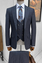 Load image into Gallery viewer, Simon Slim Fit High Quality Navy Woolen Suit
