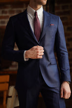 Load image into Gallery viewer, Simon Slim Fit High Quality Special Production Wool Navy Blue Suit
