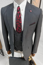 Load image into Gallery viewer, Simon Slim Fit High Quality Anthracite Woolen Suit
