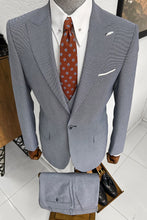 Load image into Gallery viewer, Simon Slim Fit High Quality Blue Suit
