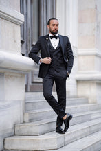 Load image into Gallery viewer, Myles Slim Fit Black Tuxedo
