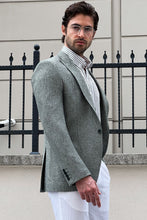 Load image into Gallery viewer, Simon Sim Fit Self-Patterned Light Green Blazer

