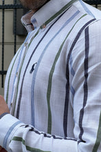 Load image into Gallery viewer, Simon Slim Fit Special Production High Quality White &amp; Green Shirt

