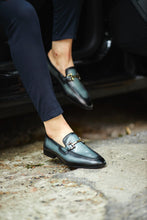 Load image into Gallery viewer, Stanley Black Neolite Base Buckled Detail Loafer
